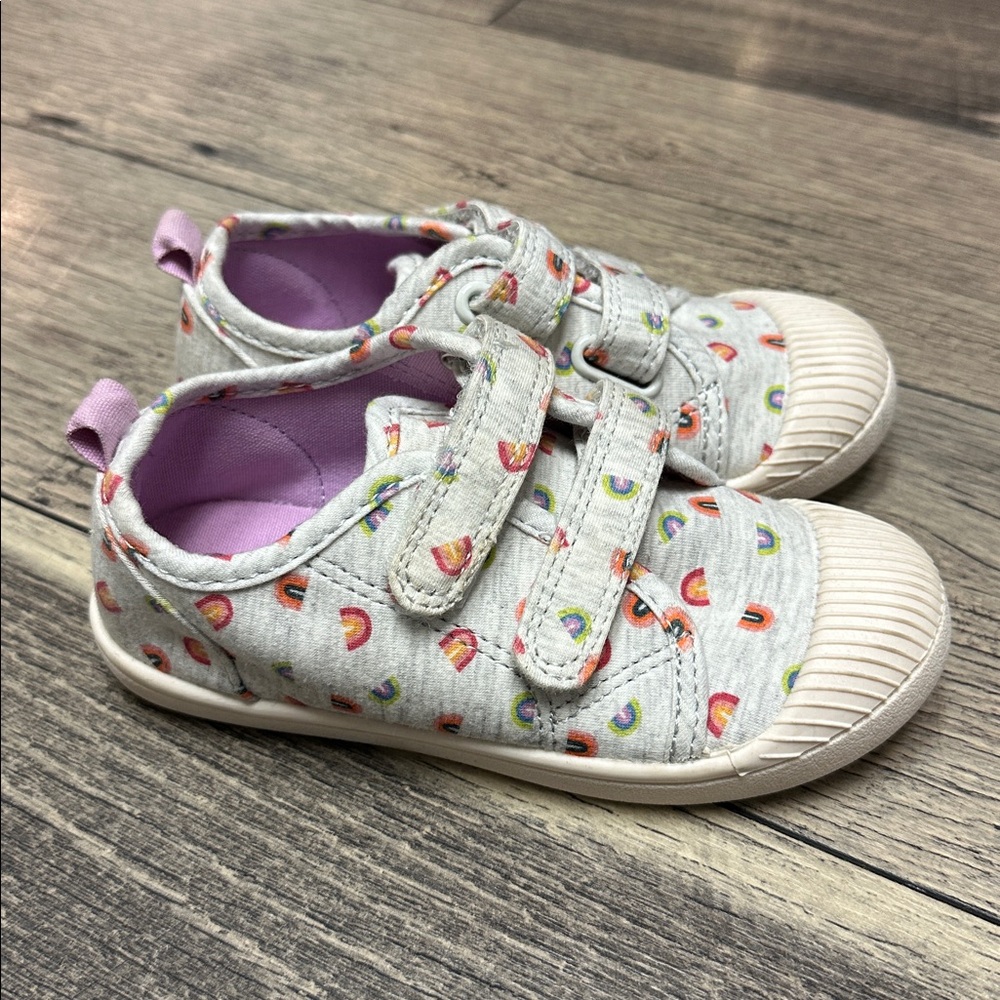 Cat & Jack Kids Shoes‎ Size 10 Rainbow Print Sneakers Canvas